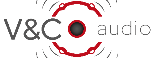 Logo de V&C Audio, venta de audio profesional